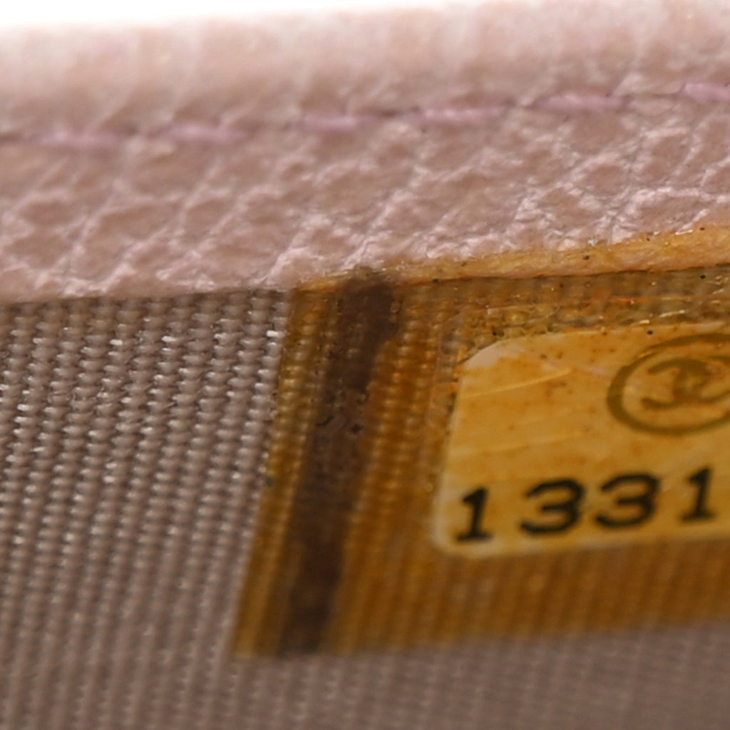 Goatskin Camellia Yen Wallet Pink