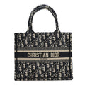 Christian Dior Oblique Small Book Tote Blue Multicolor