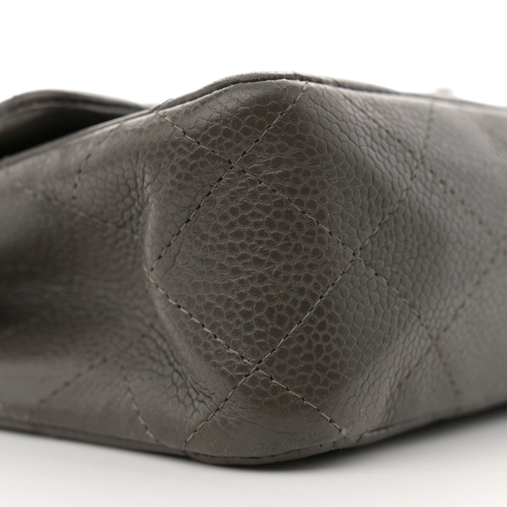 Chanel Caviar Quilted Medium Double Flap Dark Grey