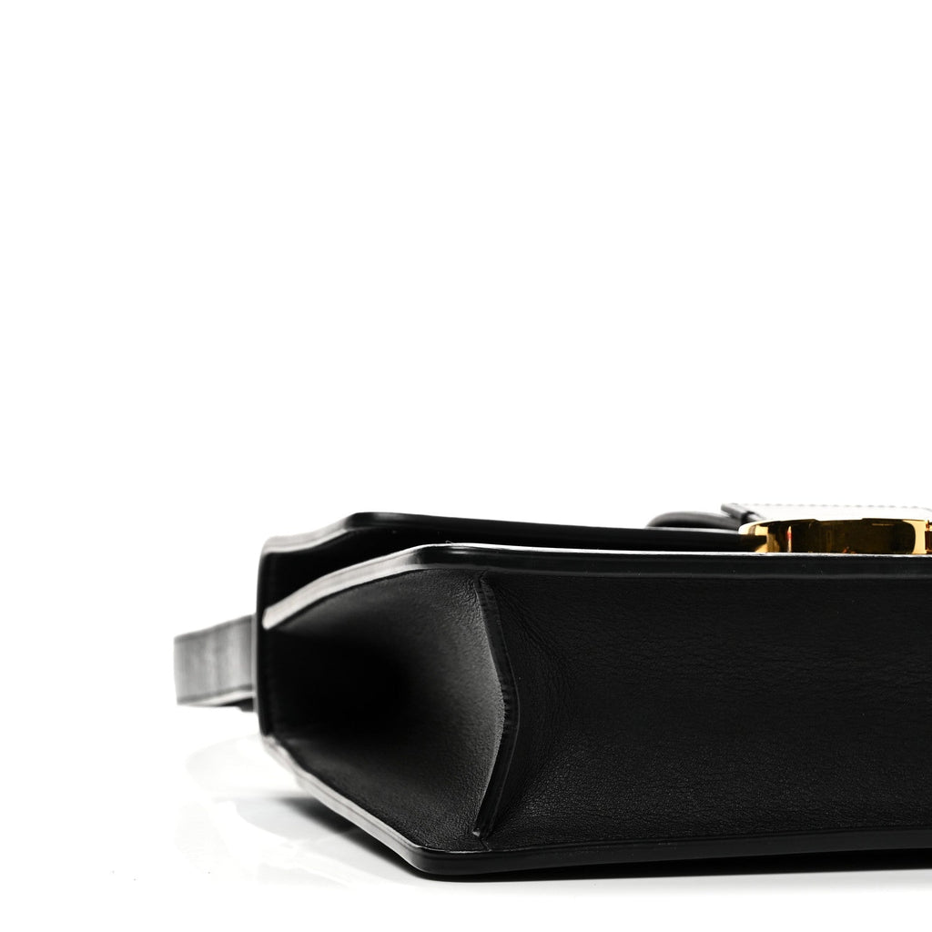 Christian Dior Box Calfskin 30 Montaigne Flap Bag Black