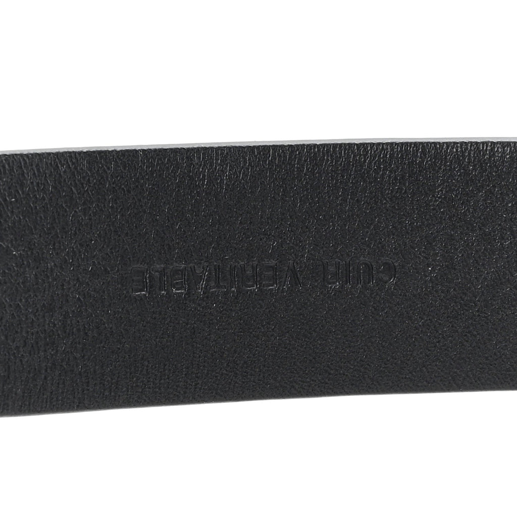 Calfskin Crystal CC Vendome 75 30 Belt  Black