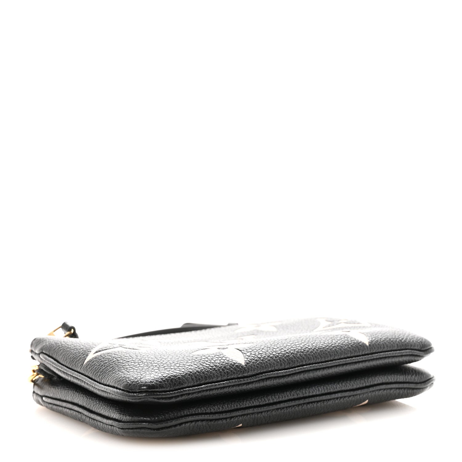 Louis Vuitton Empreinte Monogram Giant Double Zip Pochette Black Cream