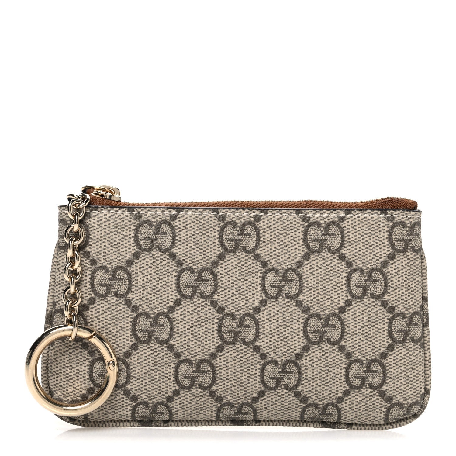 Gucci GG Supreme Monogram Selleria Key Case  Brown