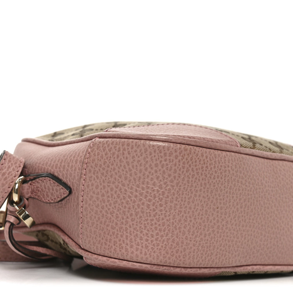 Gucci Monogram Mini Bree Messenger Bag Beige Soft Pink