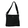 Prada Nylon Flat Messenger Bag Black