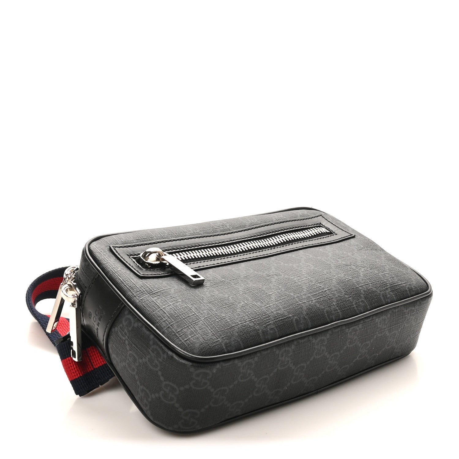 Gucci Soft GG Supreme Monogram Web Belt Bag Black Grey