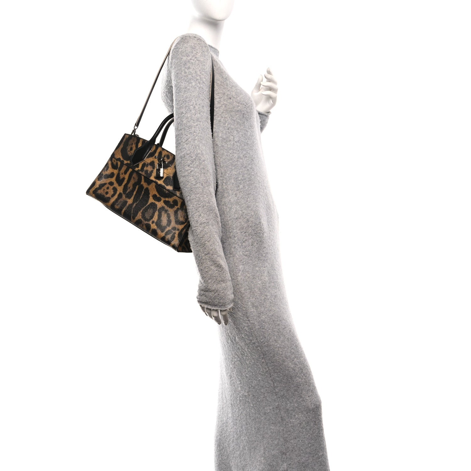 Louis Vuitton Canvas Calfskin Wild Animal Print City Steamer EW Marron