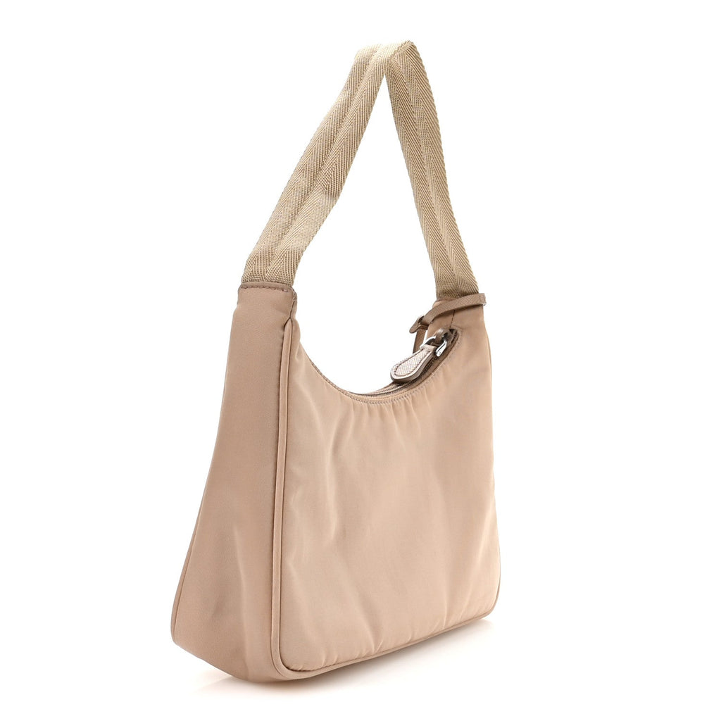 Prada Tessuto Nylon Mini Re-Edition 2000 Bag Cammeo