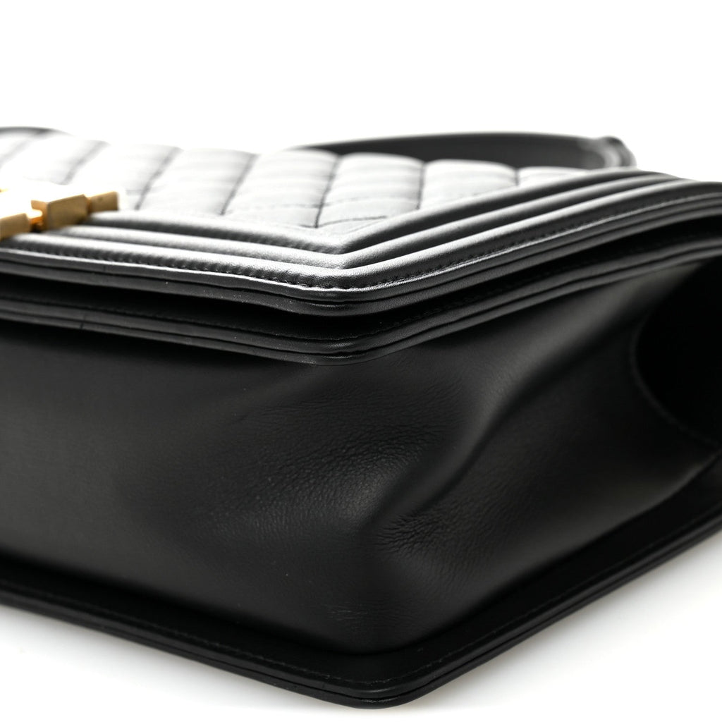 Chanel Calfskin Quilted Medium Boy Flap Black