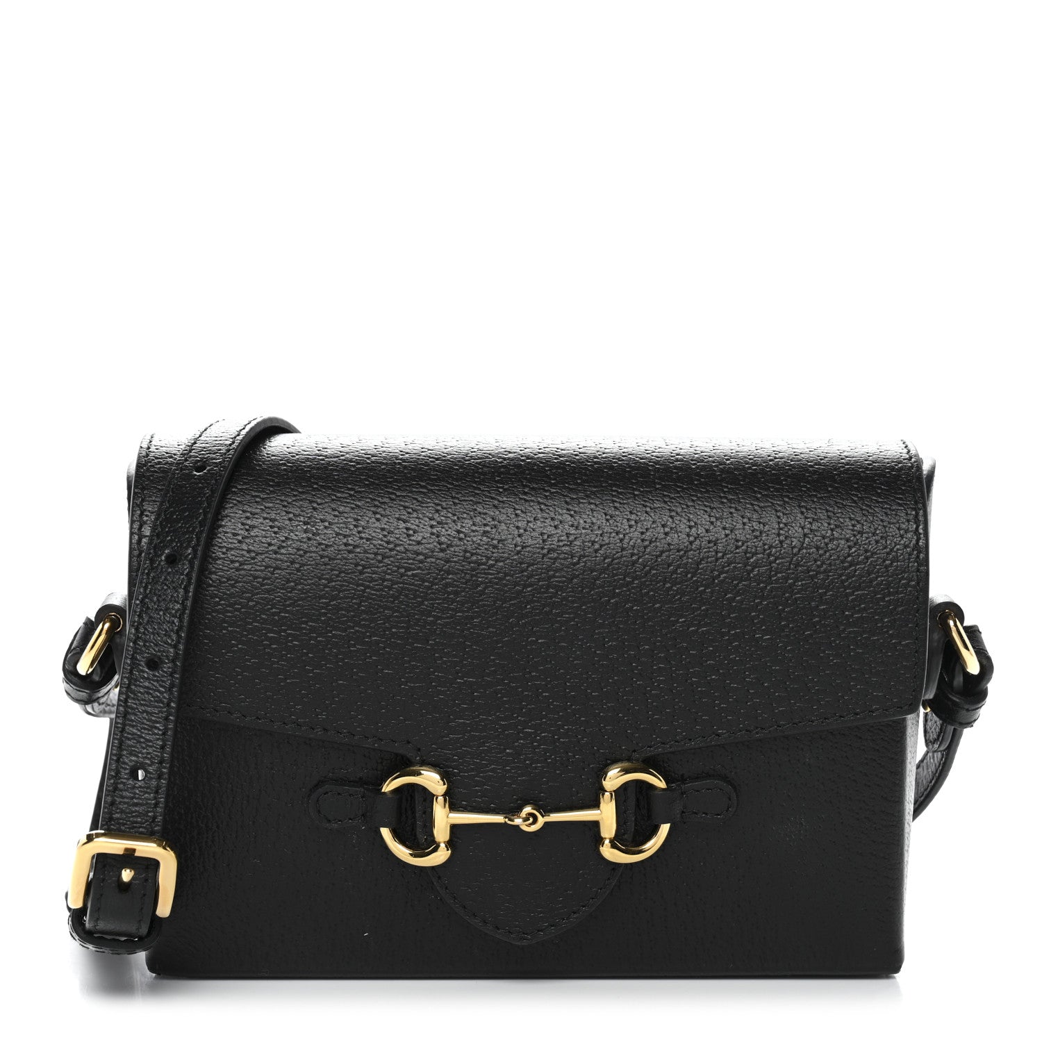 Gucci Calfskin Horsebit 1955 Shoulder Bag Black