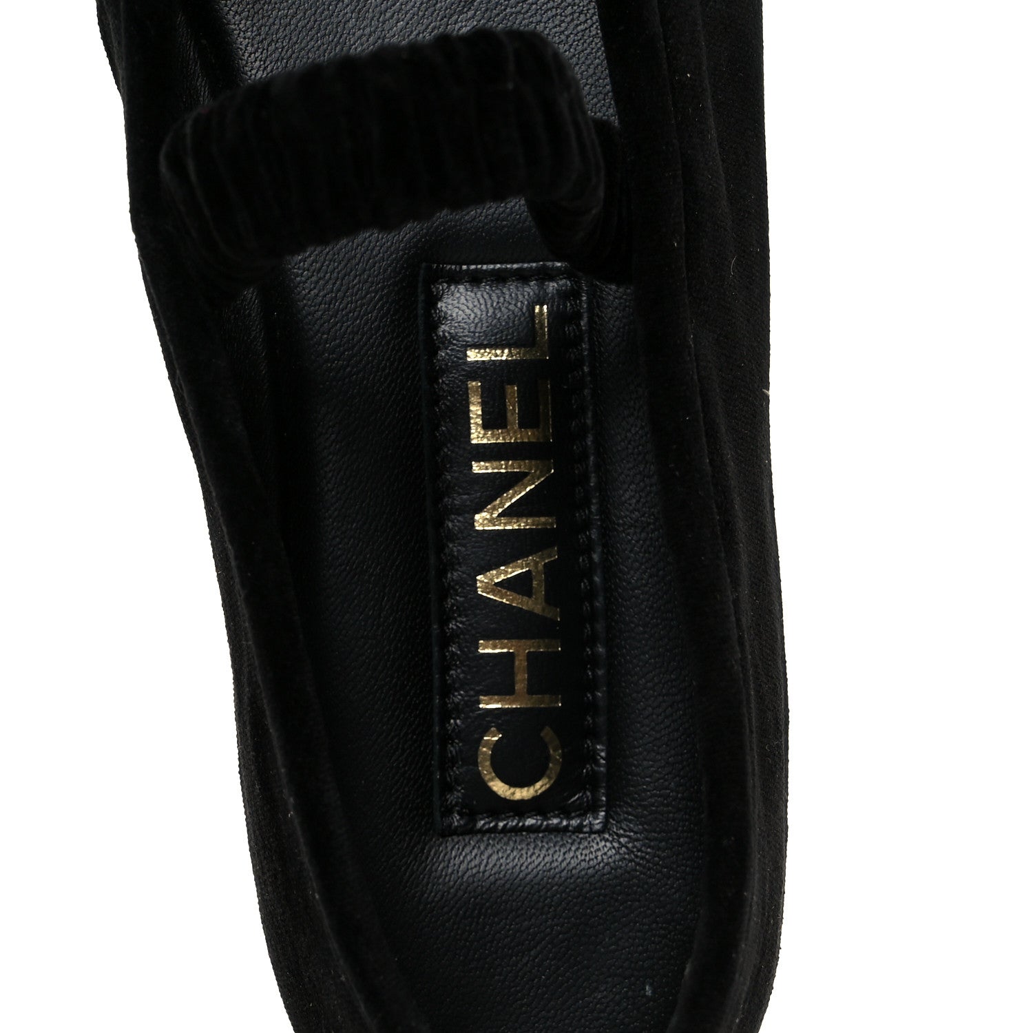 Chanel Velvet Mary Jane Flats 36 Black