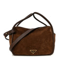 Prada Camoscio Darling Shoulder Bag Cocoa Brown