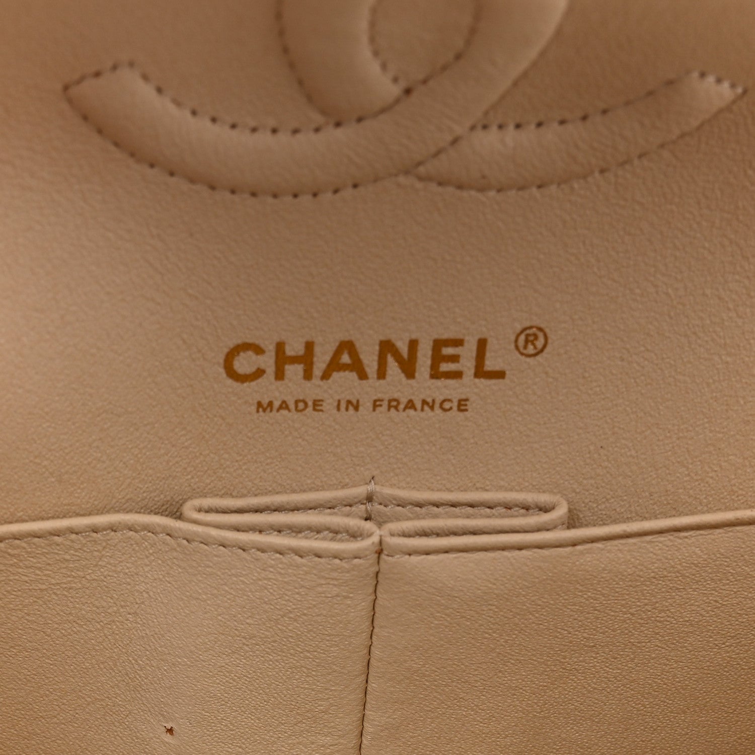 Chanel Caviar Quilted Medium Double Flap Light Beige