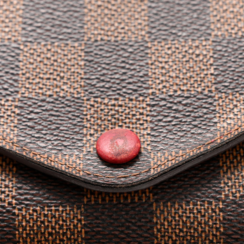 Louis Vuitton Damier Ebene Josephine Wallet Red