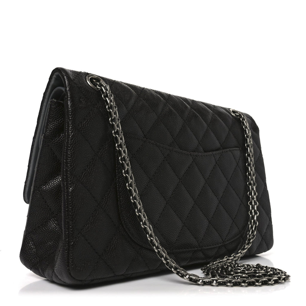 Chanel Caviar Iridescent Calfskin 2.55 Reissue 226 Flap Brown Grey