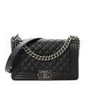 Chanel Caviar Quilted Medium Boy Flap Black