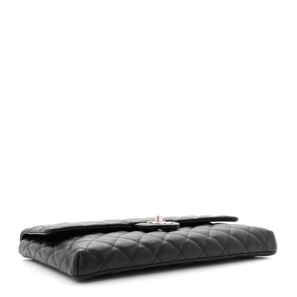 Chanel Caviar Quilted Flap Clutch Black