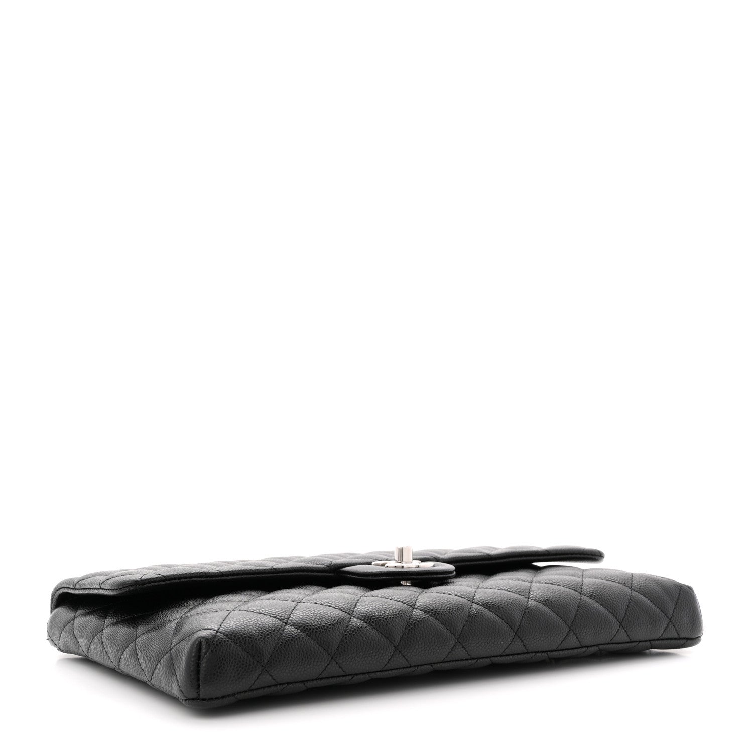 Chanel Caviar Quilted Flap Clutch Black