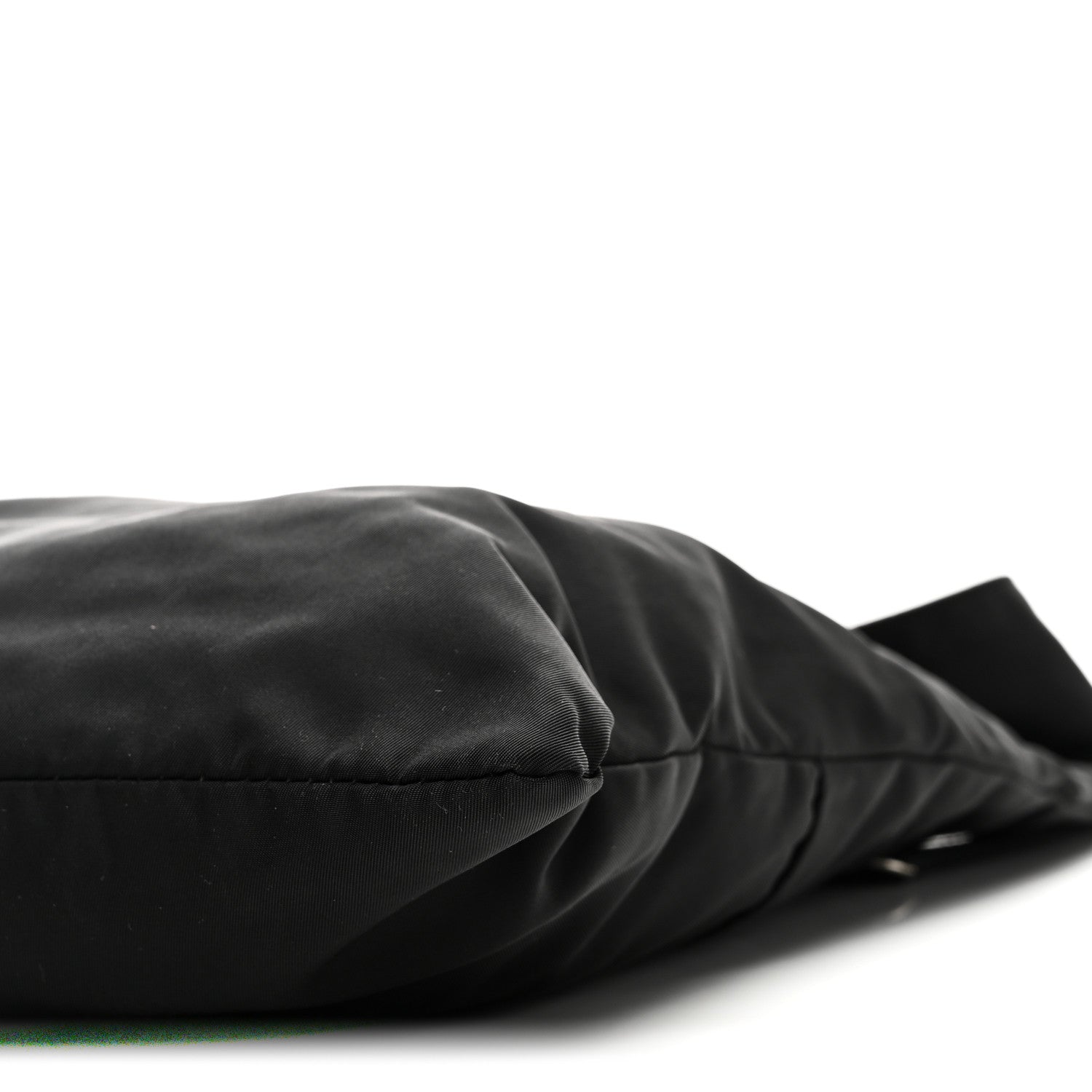 Prada Tessuto Nylon Saffiano Flat Messenger Bag Black