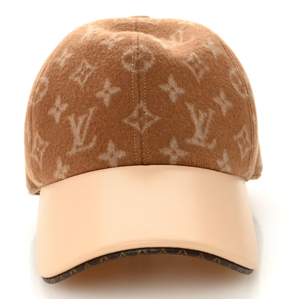 Louis Vuitton Wool Monogram Carry On Cap M Beige