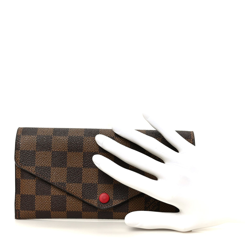 Louis Vuitton Damier Ebene Josephine Wallet Red