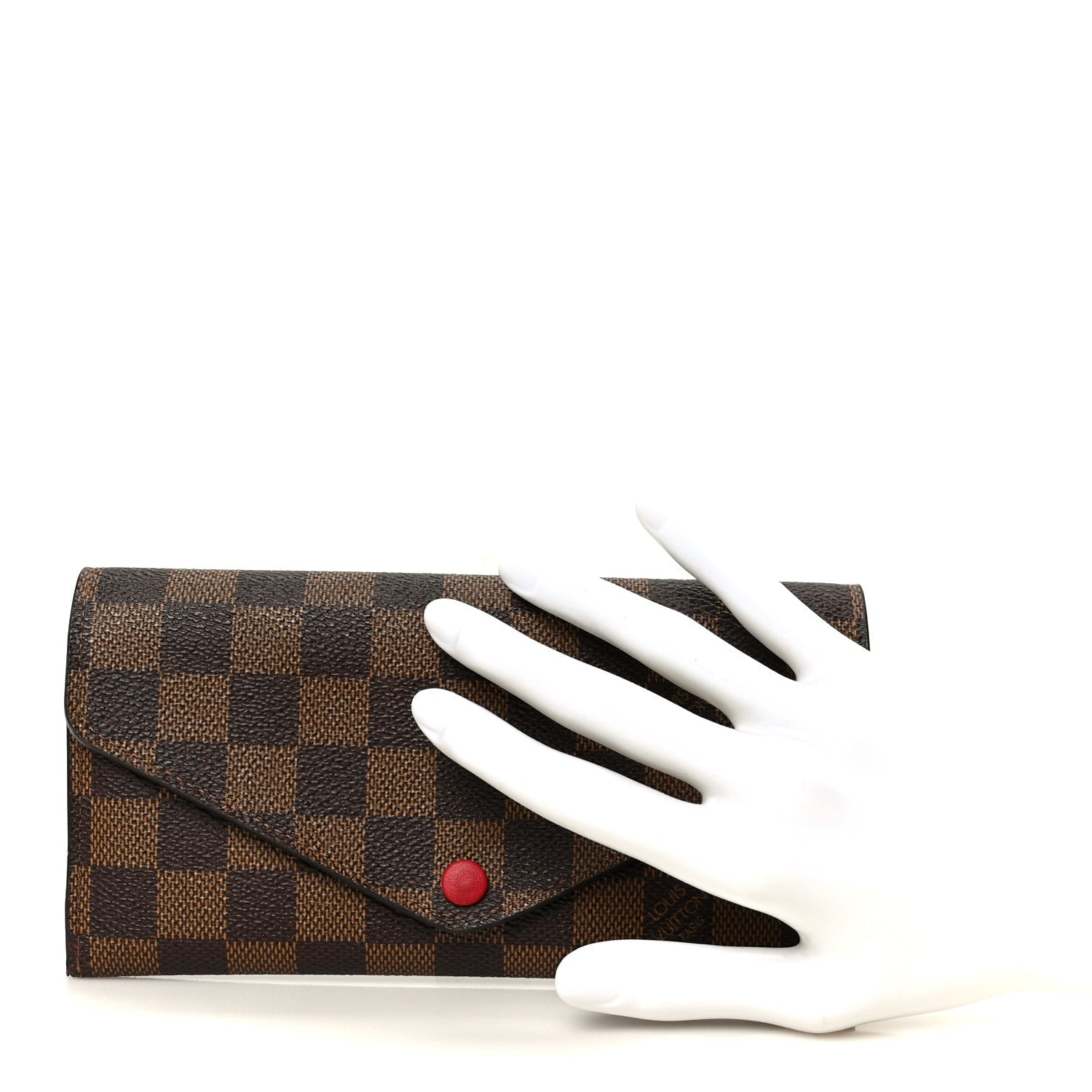 Louis Vuitton Damier Ebene Josephine Wallet Red