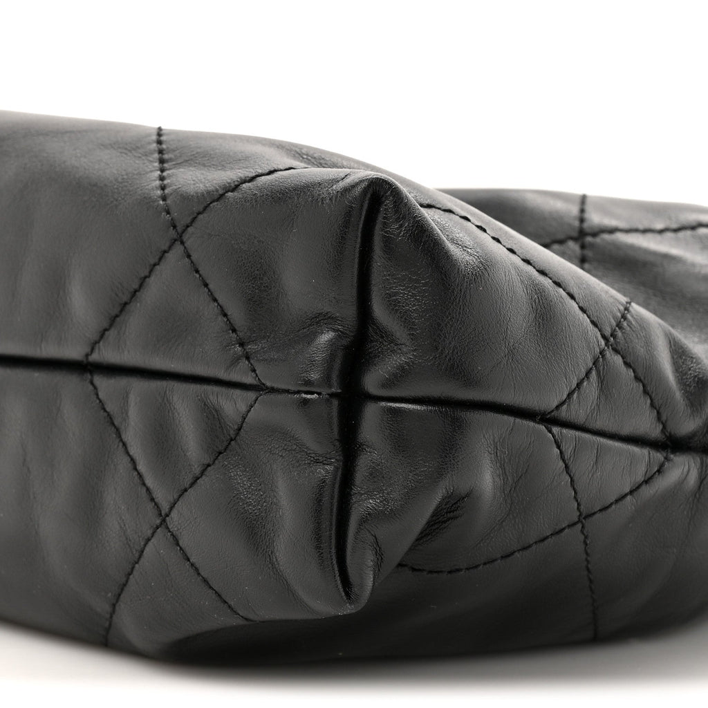 Chanel Shiny Calfskin Quilted Mini Chanel 22 Black