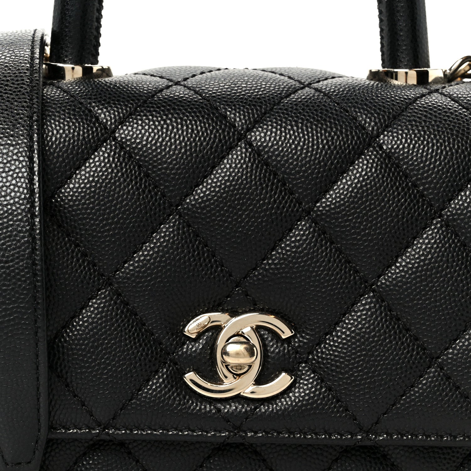 Chanel Caviar Quilted Extra Mini Coco Handle Flap Black
