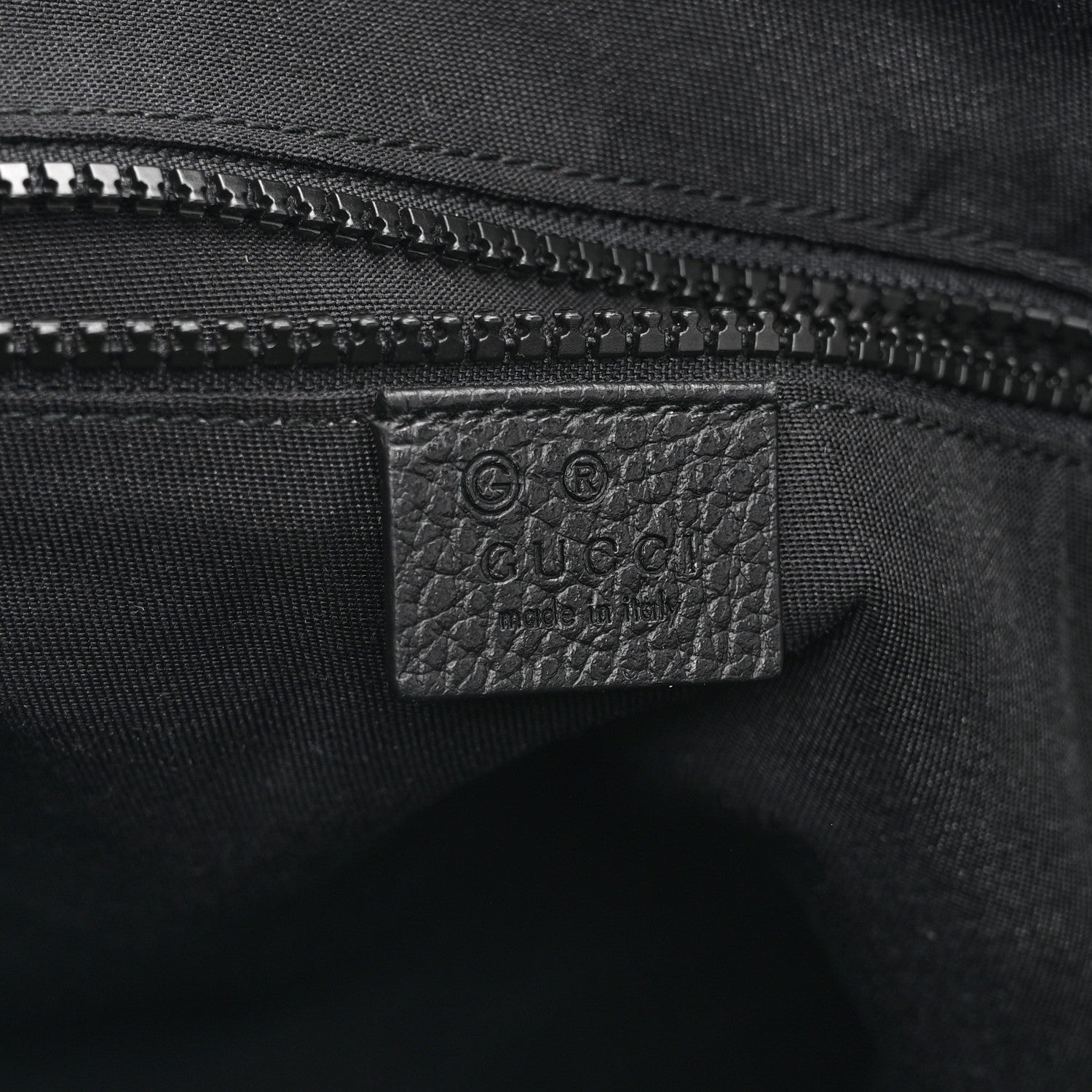 Gucci Nylon Monogram Small Flat Messenger Bag Black