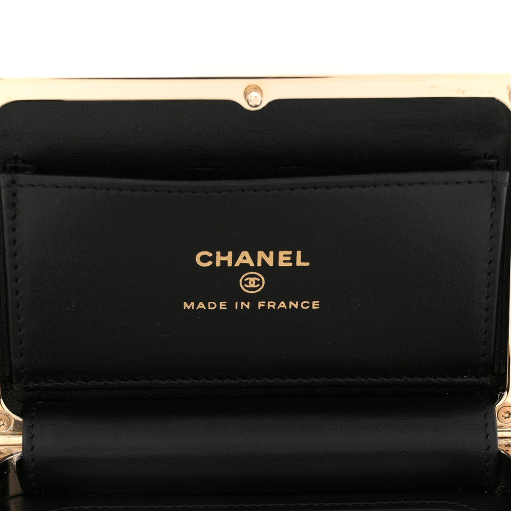 Chanel Patent Calfskin Boy Minaudiere Black