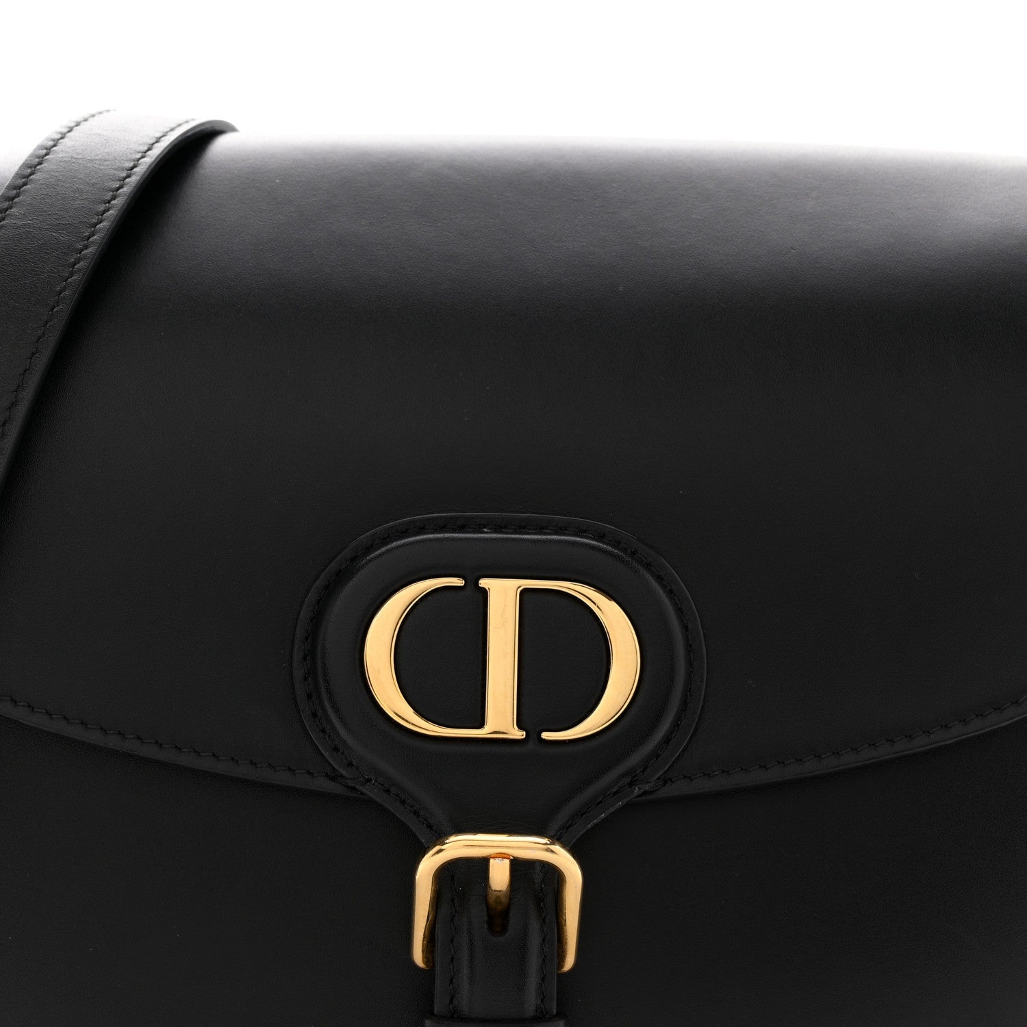 Christian Dior Box Calfskin Medium Bobby Flap Black