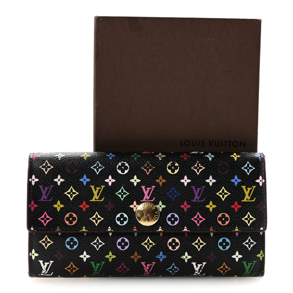 Louis Vuitton Monogram Multicolor Sarah Wallet Black Grenade