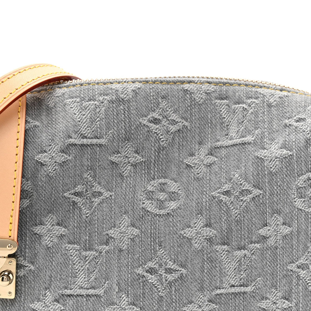 Louis Vuitton Denim Monogram Side Trunk MM Washed Gray