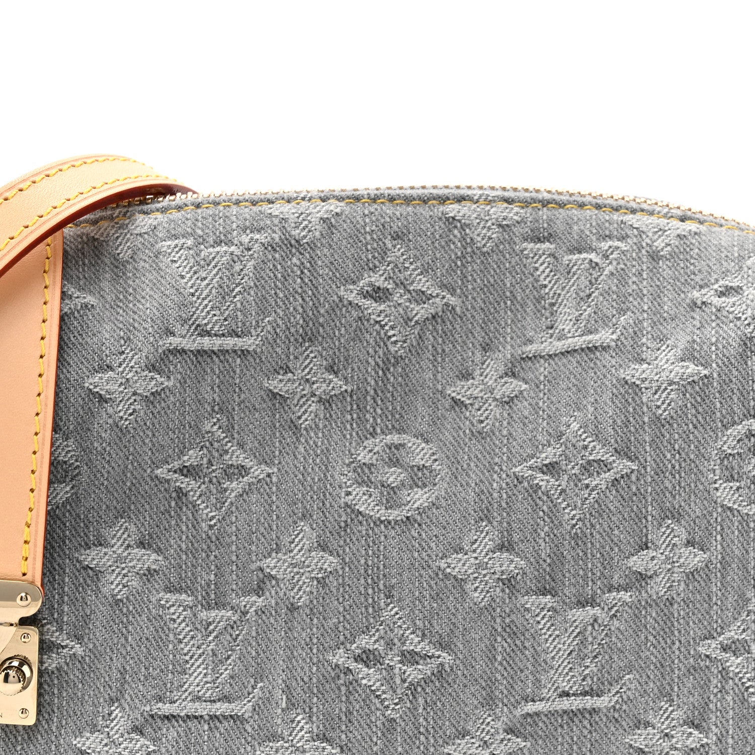 Louis Vuitton Denim Monogram Side Trunk MM Washed Gray