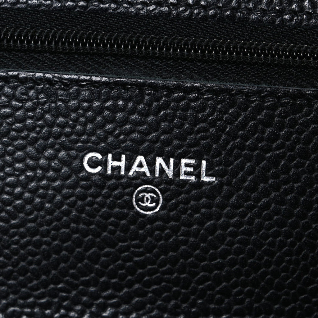 Chanel Caviar Quilted Wallet on Chain WOC Black