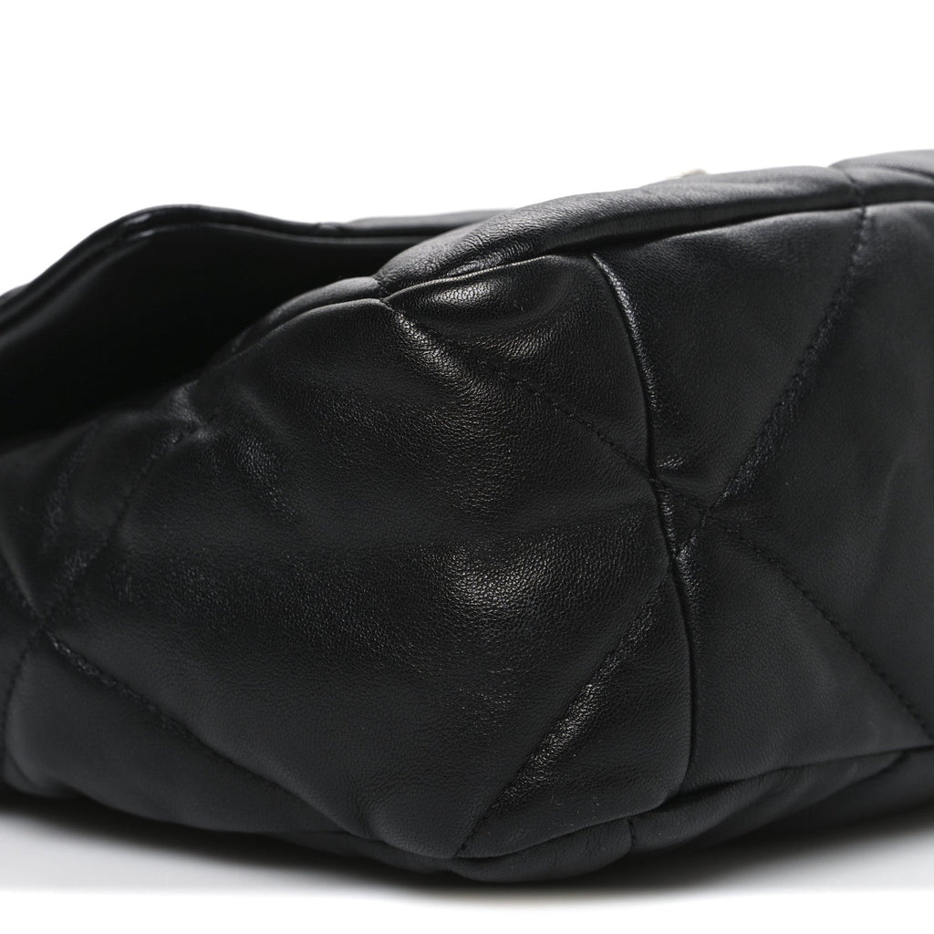 Chanel Lambskin Quilted Large Chanel 19 Flap Black