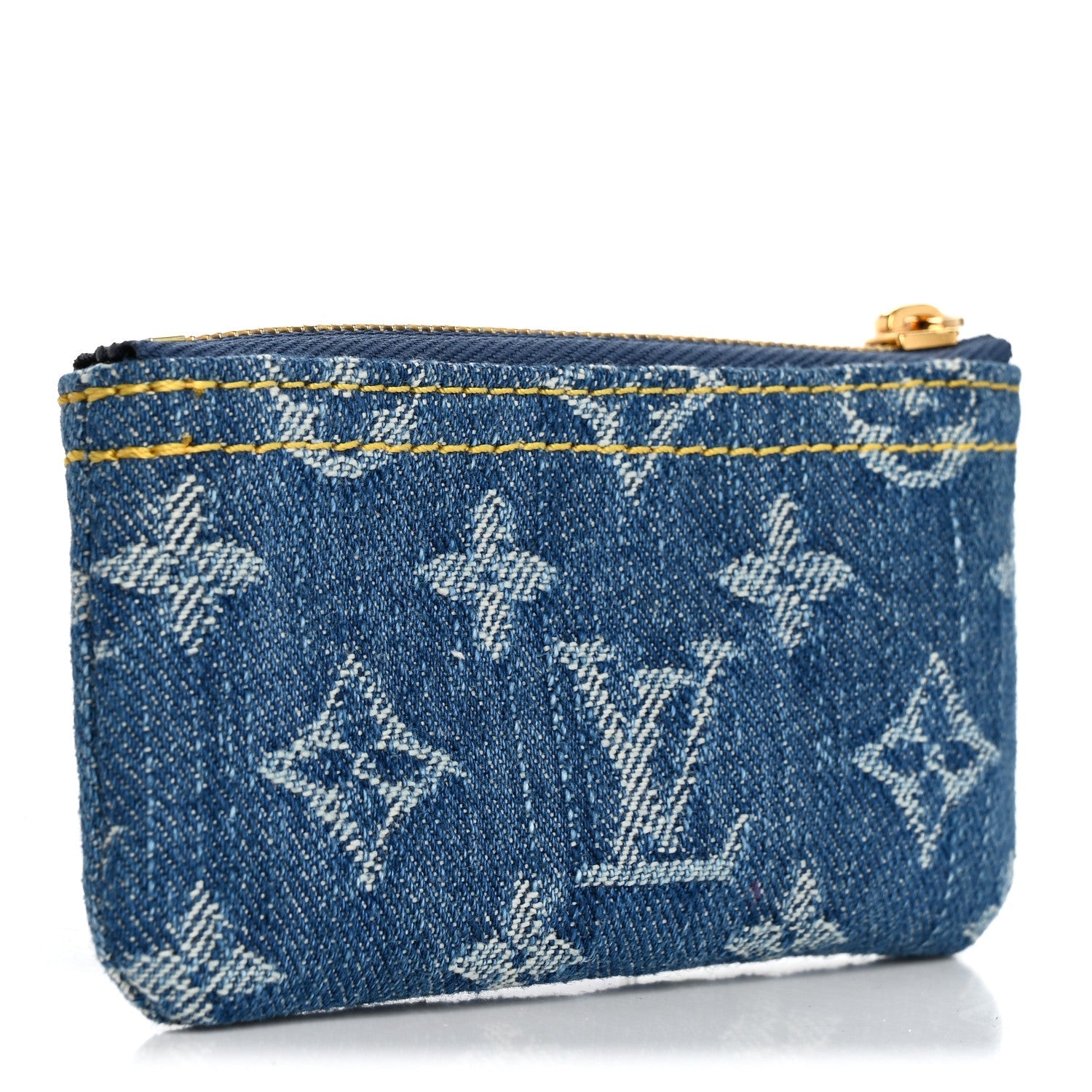 Louis Vuitton Monogram Denim Key Pouch Denim Blue