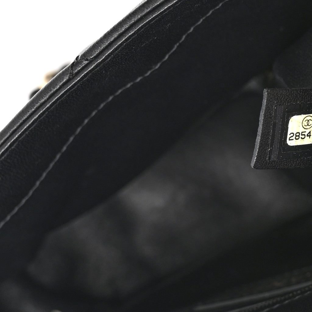 Chanel Lambskin Quilted Small Easy Carry Flap Black