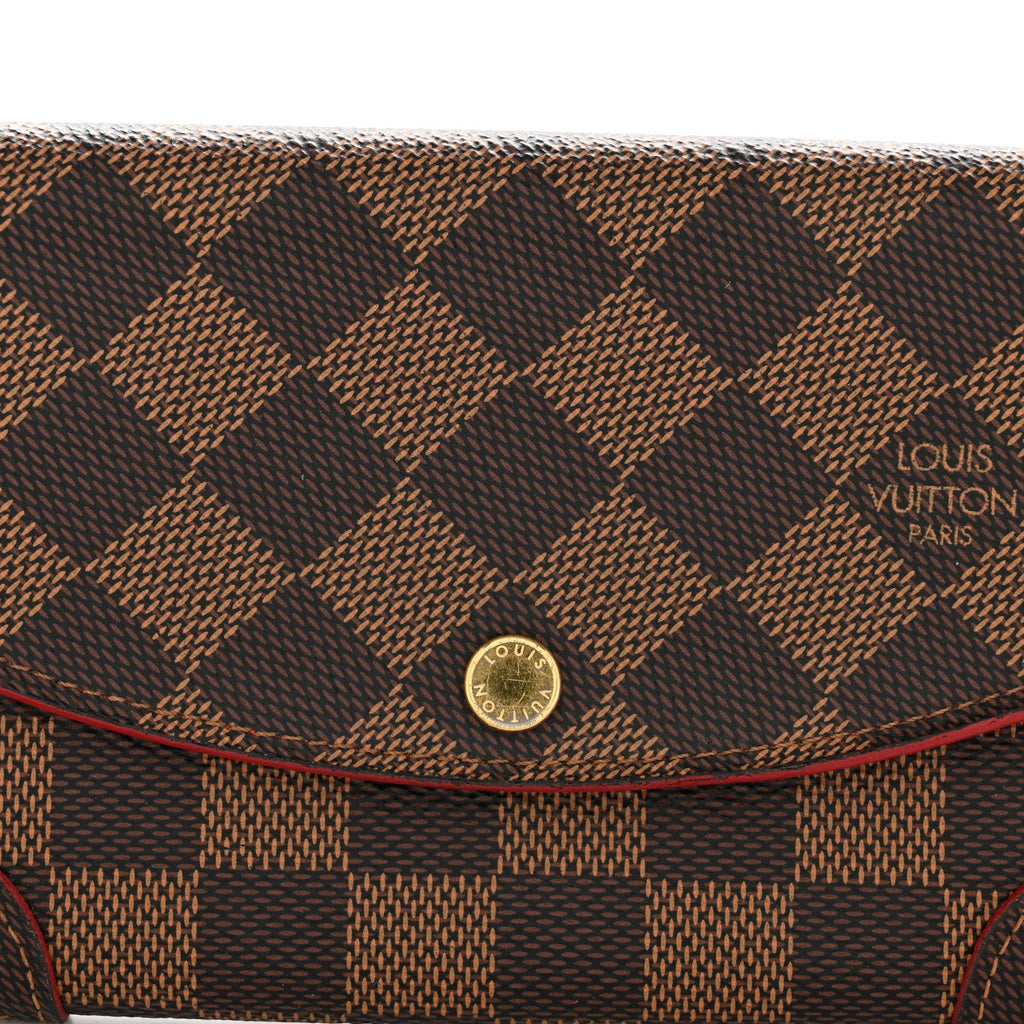 Louis Vuitton Damier Ebene Caissa Wallet Cherry