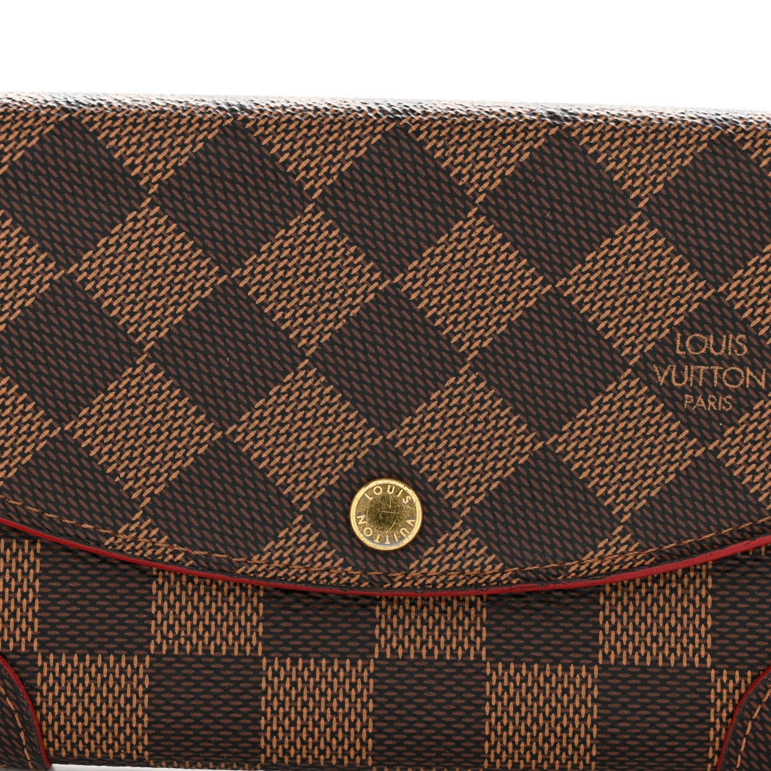 Louis Vuitton Damier Ebene Caissa Wallet Cherry