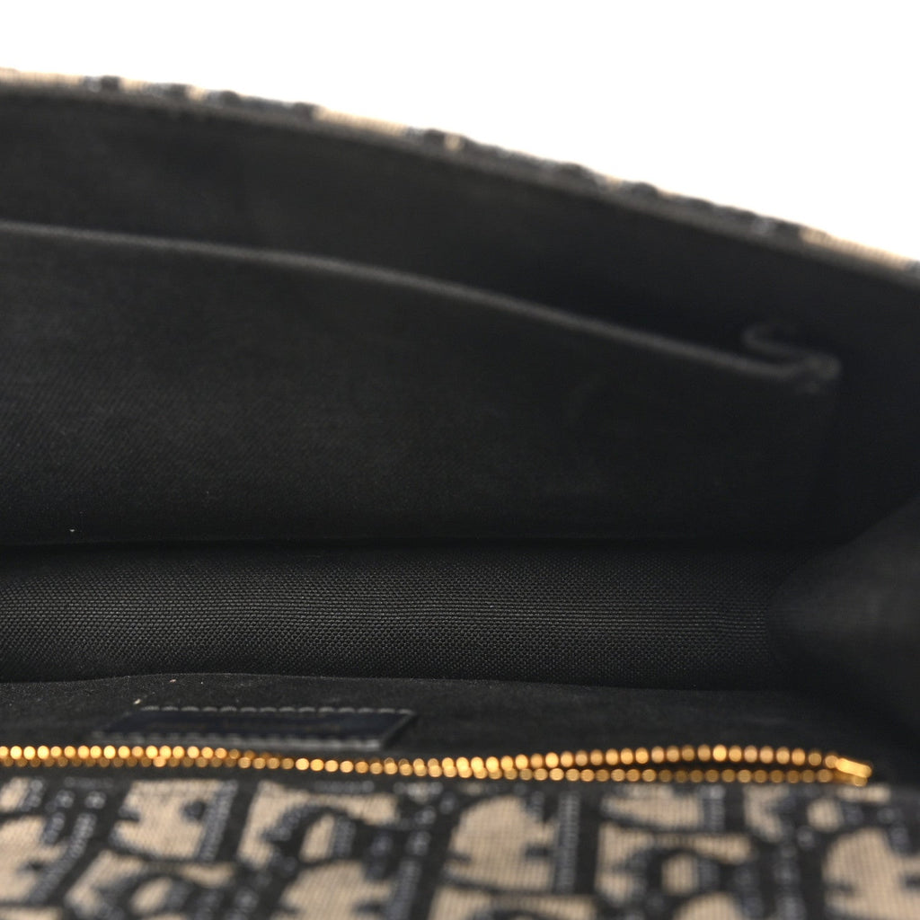 Christian Dior Oblique 30 Montaigne Flap Bag Blue