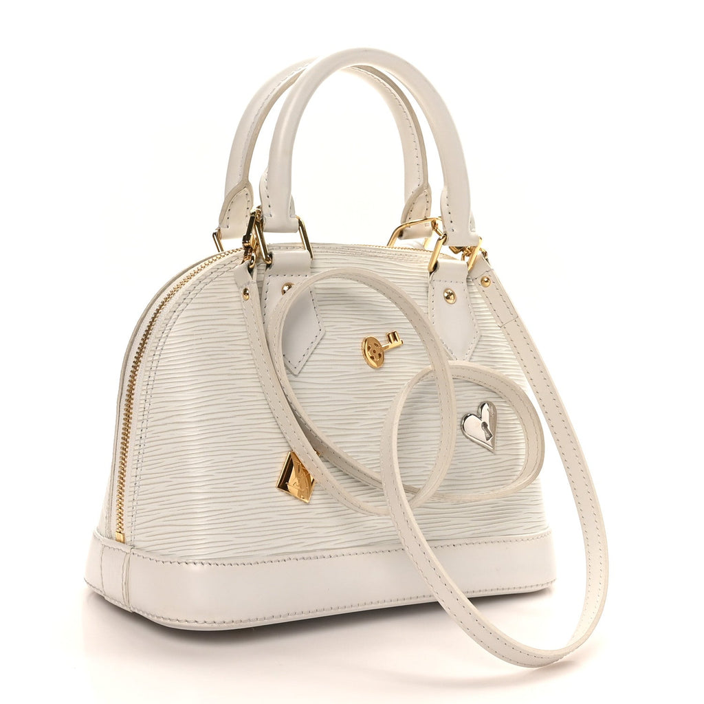 Louis Vuitton Epi Love Lock Alma BB White