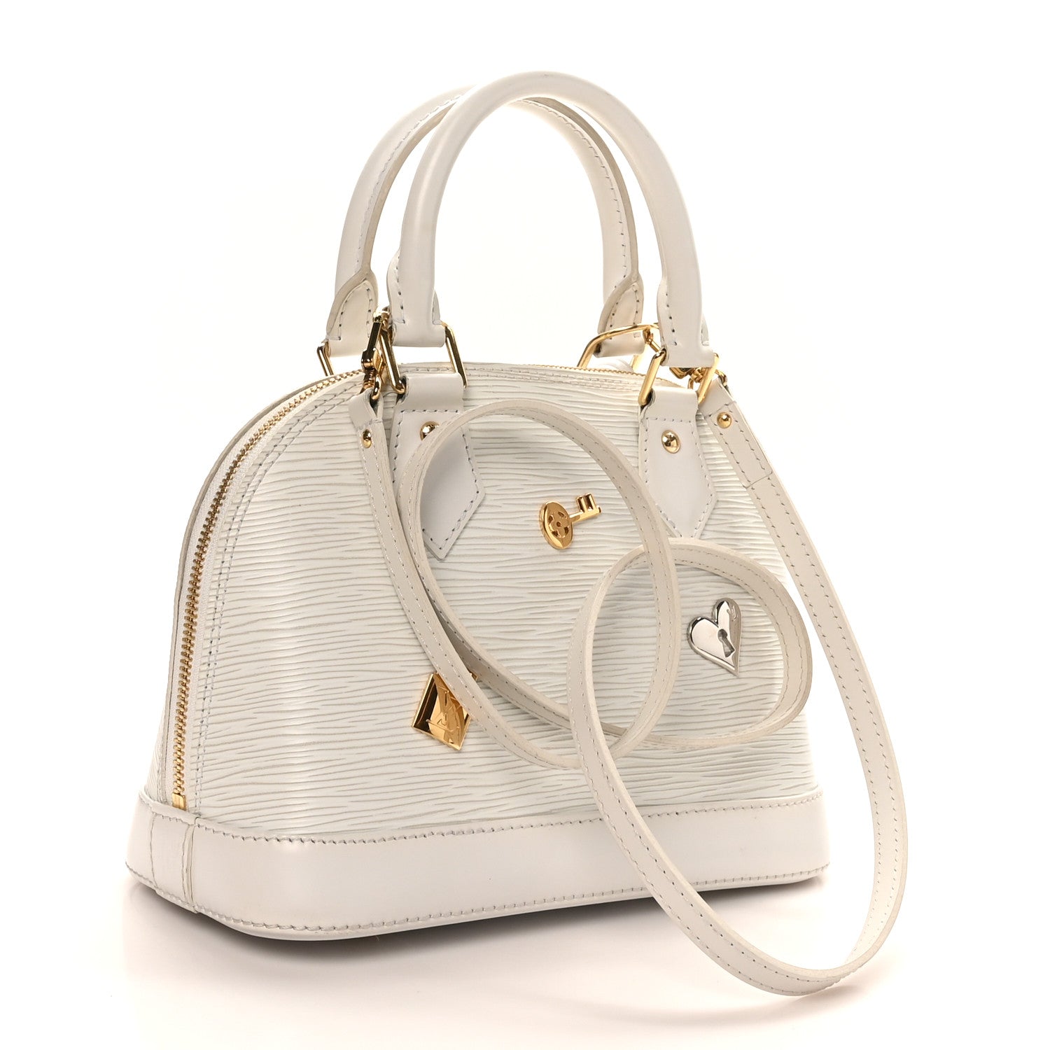 Louis Vuitton Epi Love Lock Alma BB White