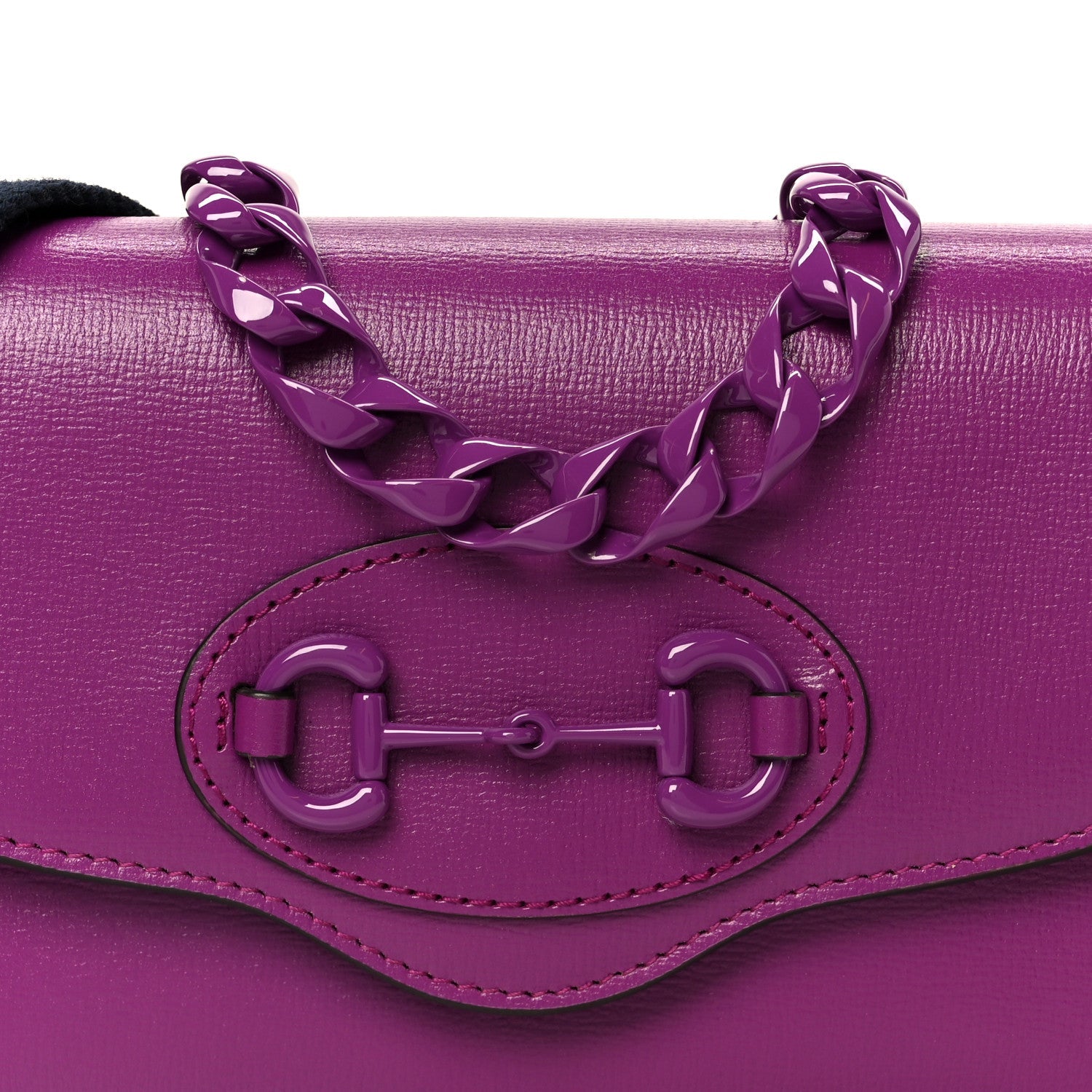 Gucci Azalea Calfskin Web Small Horsebit 1955 Crossbody Bag Spicy Cyclamin