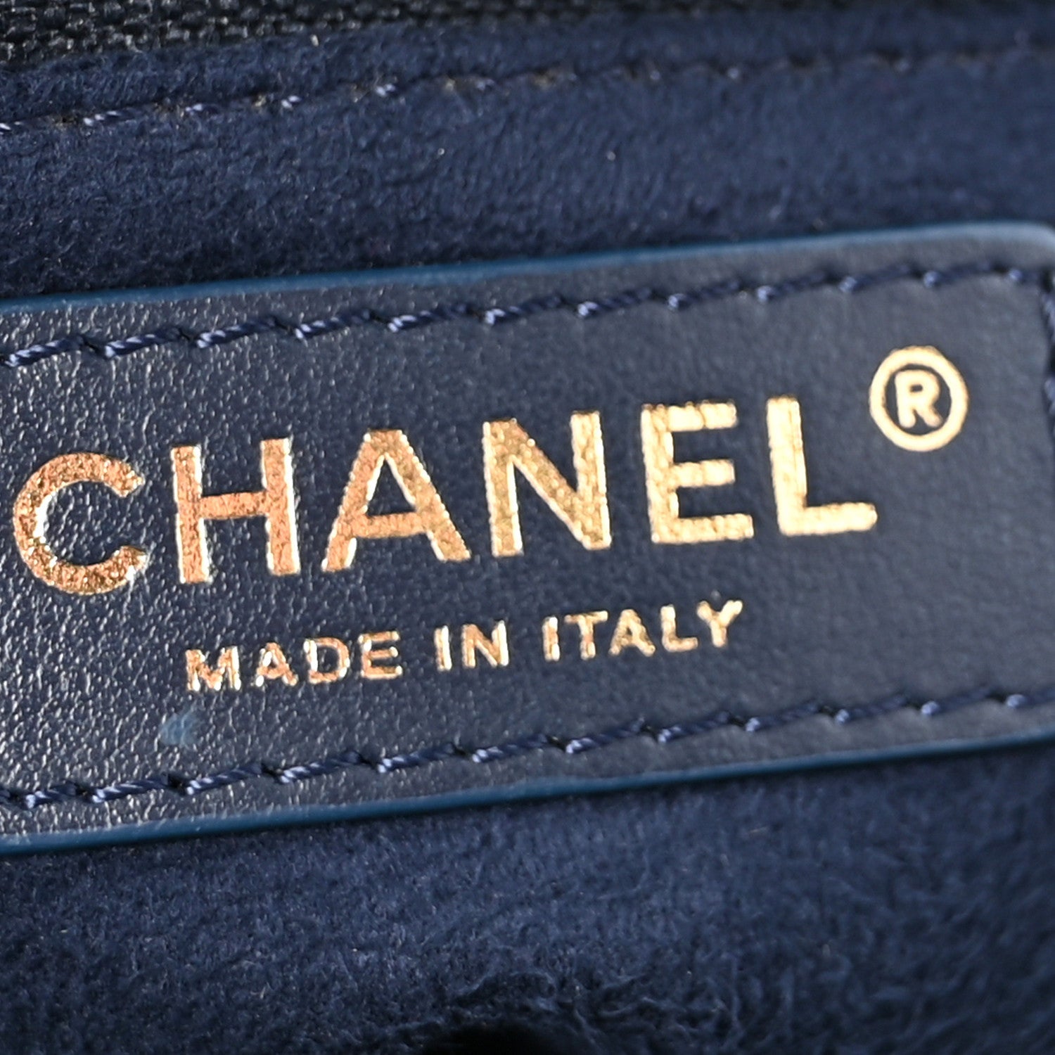 Chanel Caviar Small Studded Deauville Tote Navy