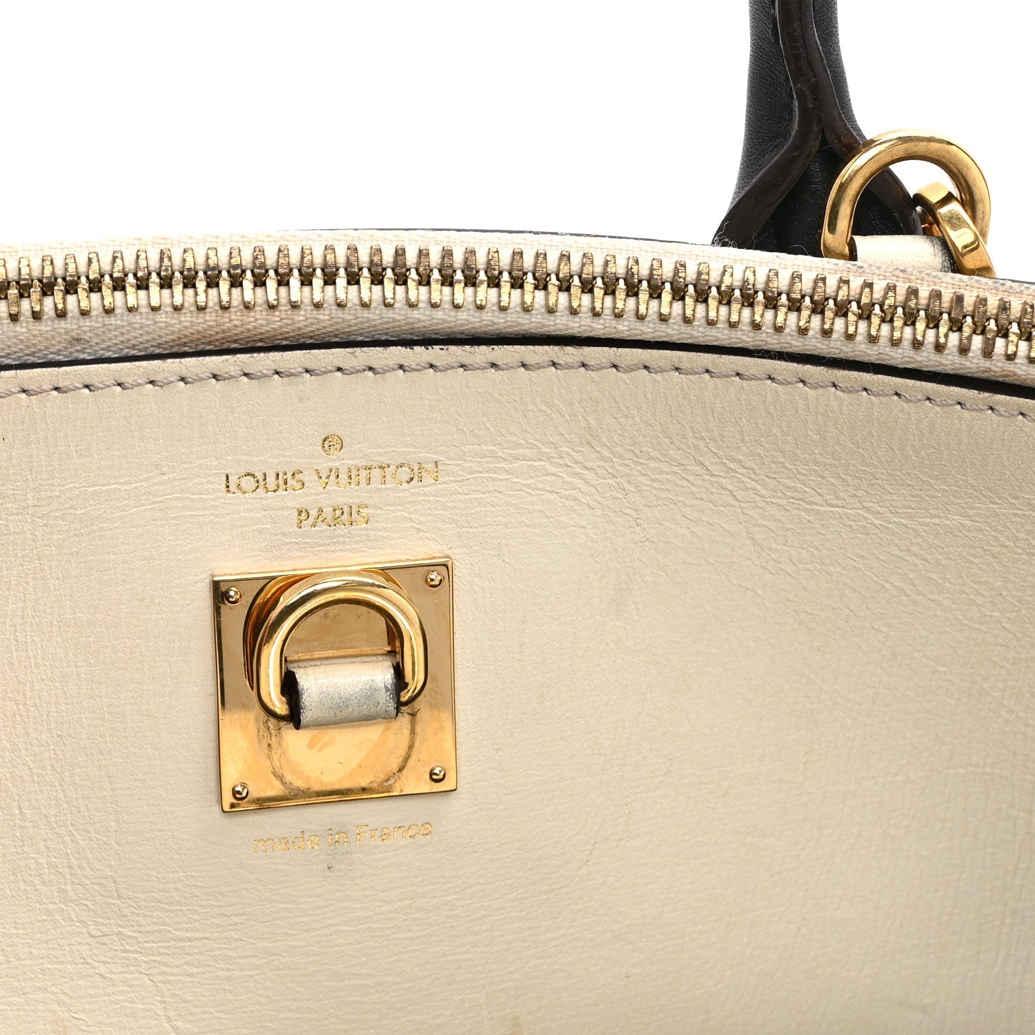 Louis Vuitton Taurillon City Steamer MM Kaki Creme Black