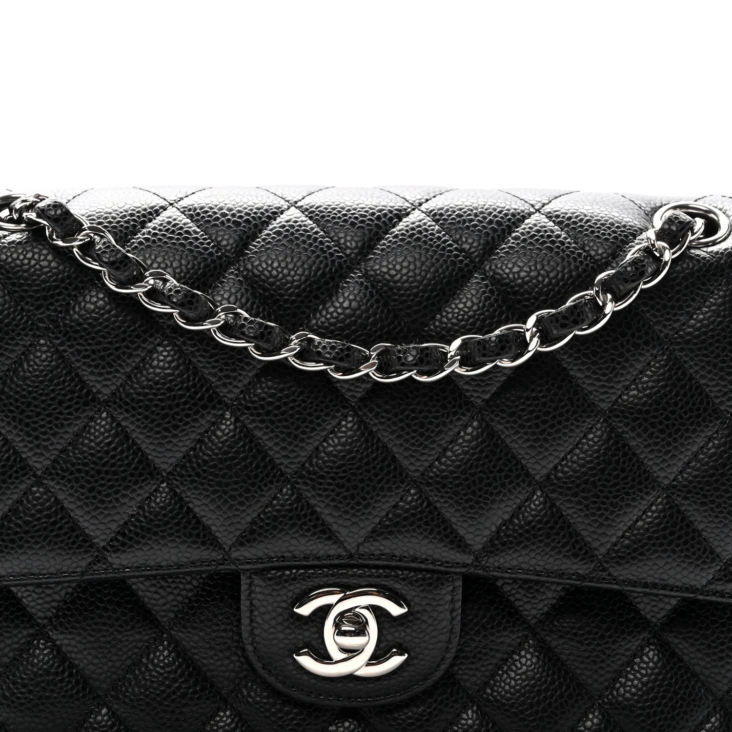 Chanel Caviar Quilted Medium Double Flap Black
