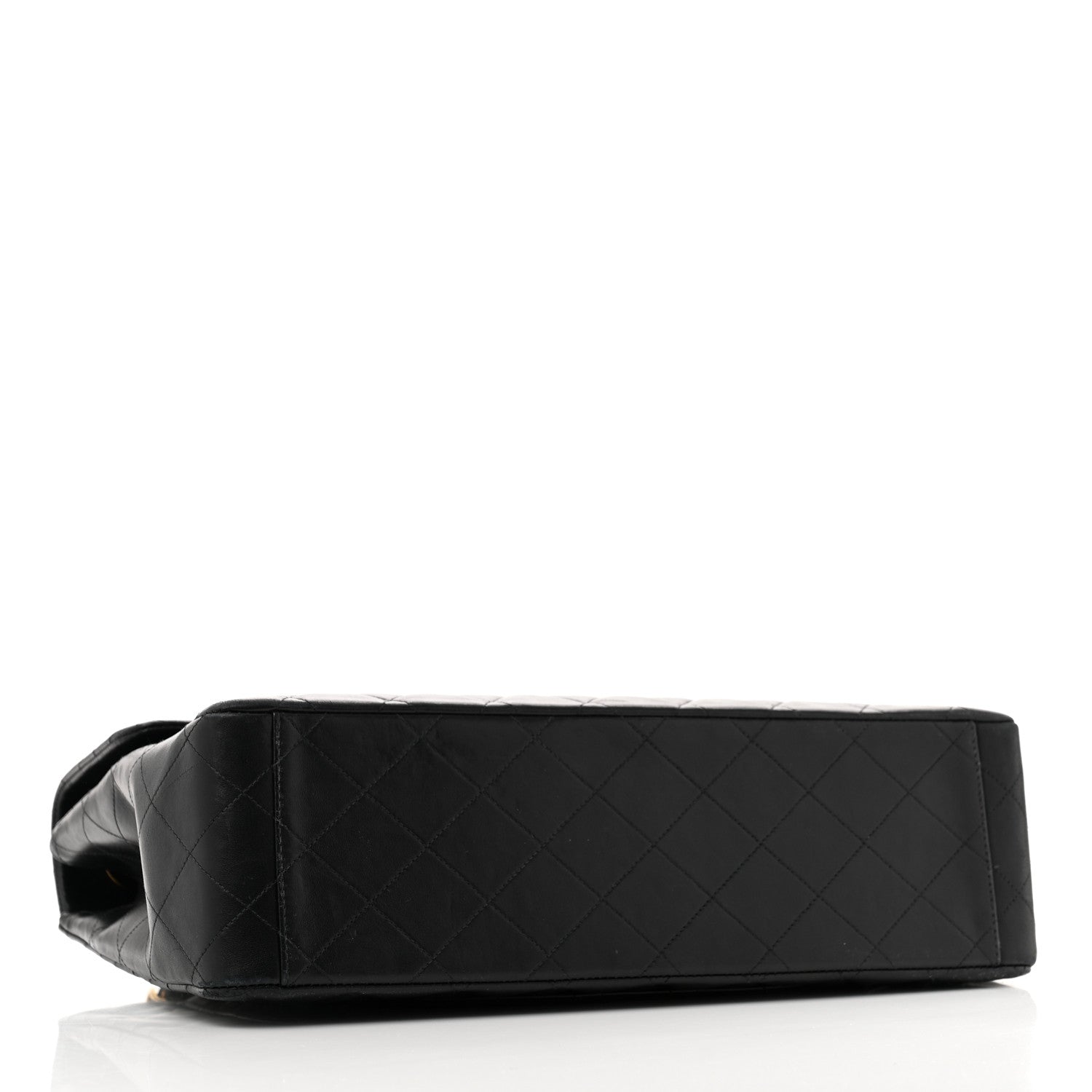 Chanel Lambskin Quilted XL Jumbo Single Flap Black
