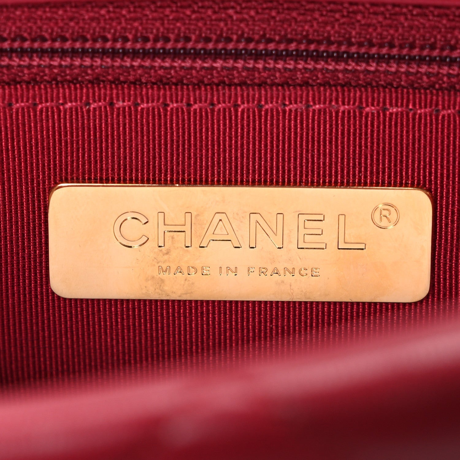 Chanel Lambskin Quilted Large Chanel 19 Flap Red
