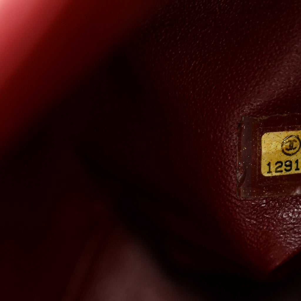 Chanel Caviar Quilted Jumbo Single Flap Dark Red